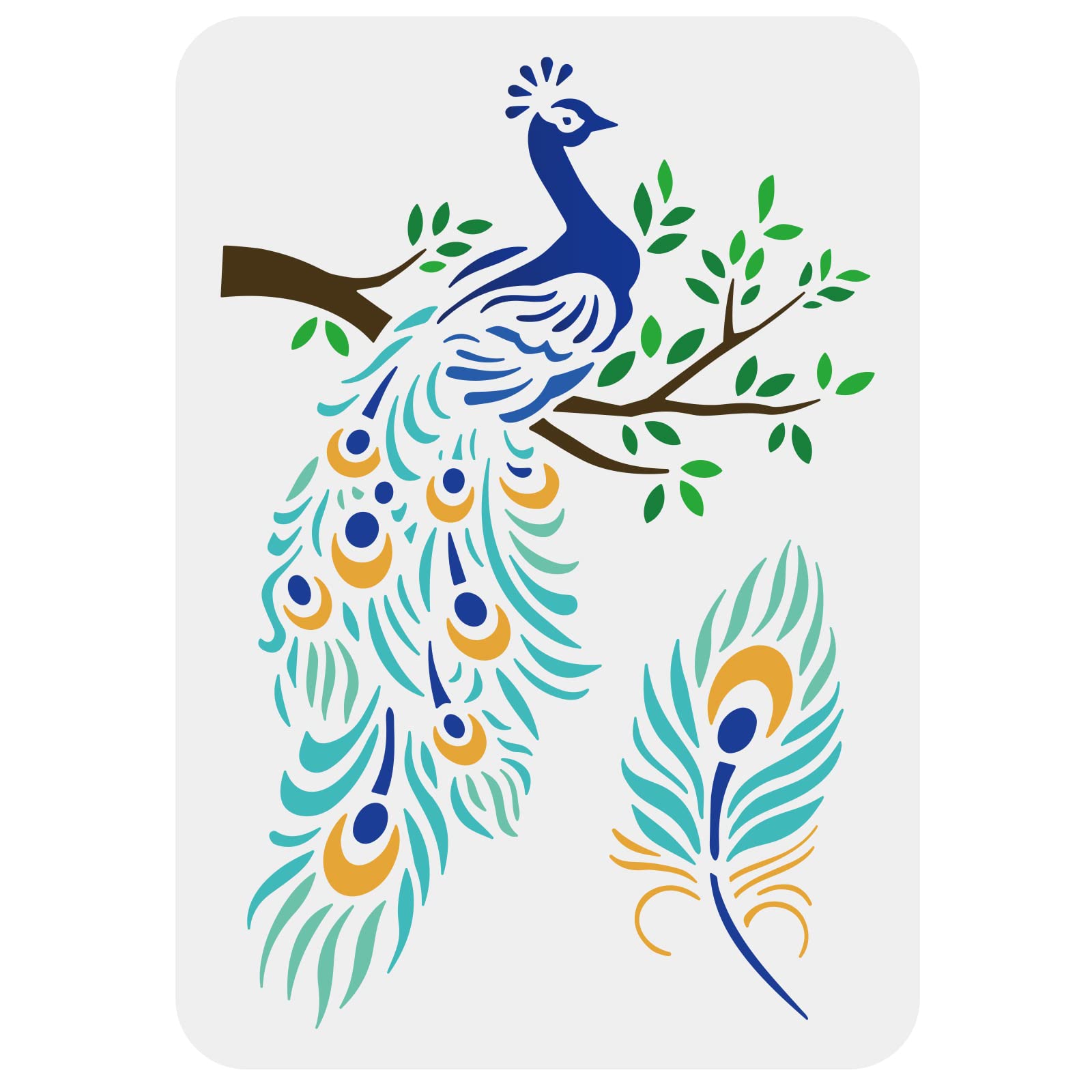Amazon.com: FINGERINSPIRE Peacock Stencils for Painting 11.7x8